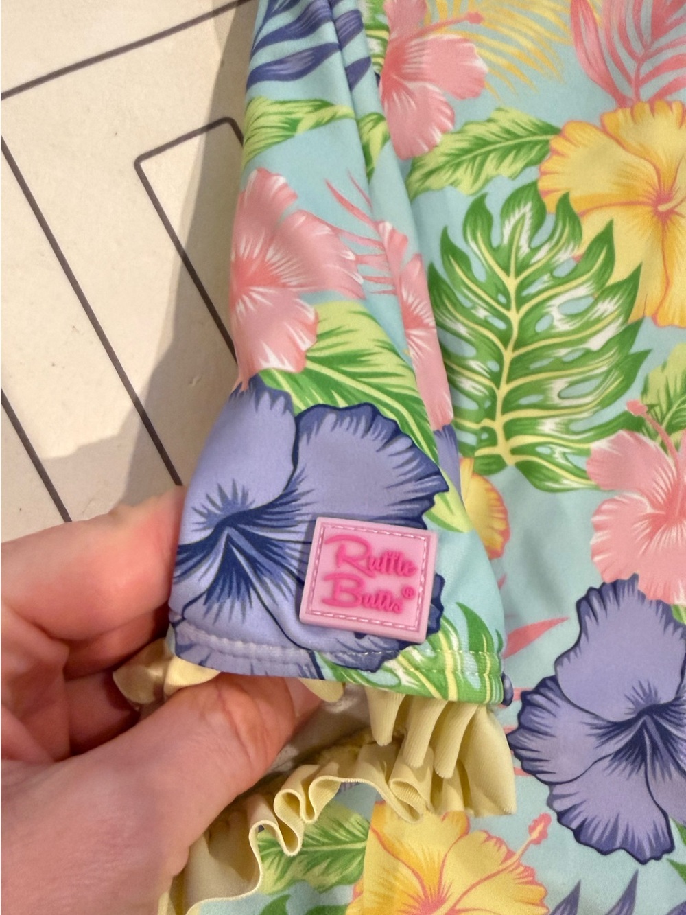 Ruffle Butts Floral Longsleeve Swimsuit - Picture 10 of 15